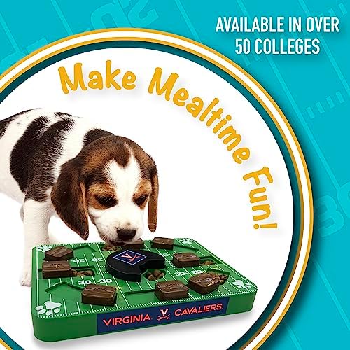 Pets First NCAA Virginia Cavaliers Puzzle Toy, Puzzle Treat Dog Toy, Interactive Dog Treat Toy, Dog Puzzle Feeding Slow Toy