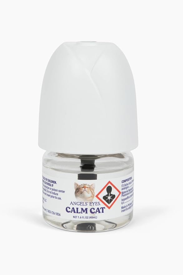 ANGELS' EYES Advanced Pheromone Calming Diffuser Starter Kit for Cats, 30-Day Kit + Refill | Starter Kit, Plug-in Diffuser + Refill, Reduces Hiding, Scratching, Stress & Spraying, Multi-Cat Homes