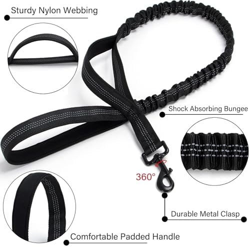 Tactical Dog Collar Leash Set, Adjustable Military Training Collar, Black S