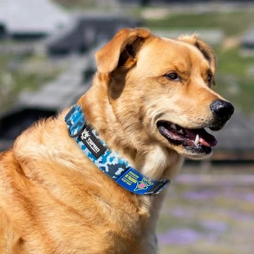 TSPRO Tactical Dog Collar, Heavy Duty Quick Release Metal Buckle and Patch