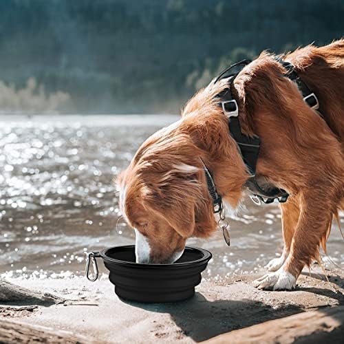 COOYOO Collapsible Dog Bowl,2 Pack Collapsible Dog Water Bowls for Cats Dogs,Portable Pet Feeding Watering Dish for Walking Parking Traveling with 2 Carabiners