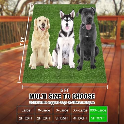 GLOBREEN Pet Artificial Grass 5FT X 7FT, Fake Grass Turf Carpet