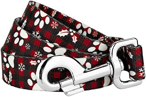 Country Brook Petz - Christmas Plaid Everyday Dog Leash - Christmas Collection Featuring Festive Designs (4 Foot, 5/8 Inch Wide)
