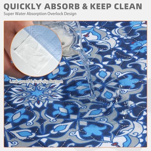 KOOLTAIL Washable Pee Pads for Dogs, 2 Pack Super Absorbent Reusable Puppy Training Pads Waterproof, Nonslip and Leak-Proof Dog Pee Pads, Large Pet Mats Whelping Pads for Floor, Crate, Couch 36"x41"