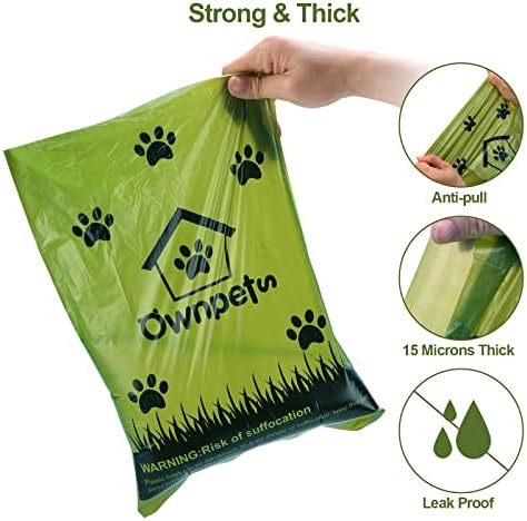 Ownpets Ultra Thick Lavender-Scented Dog Waste Bags, Leak-proof Large Pet Poop Bags for Dogs, 360 Count