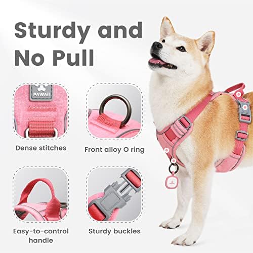Pawaii No Pull Dog Harness with Pet ID Tag, Reflective Vest