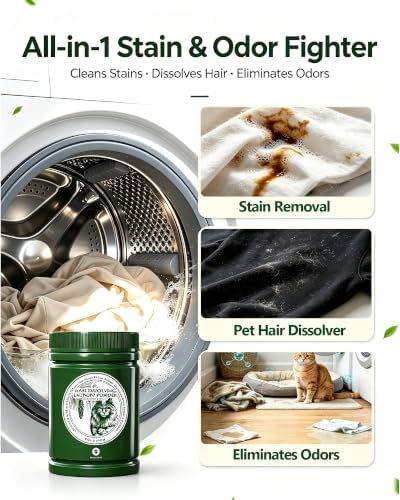 Pet Hair Remover for Laundry, Removes Dog & Cat Hair, Odor, 6-Month Supply