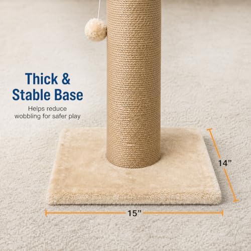 Cat Scratching Post with 5.5 Inch Diameter Sisal Post, 32 Inch, Yellow