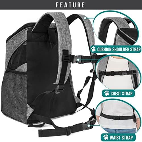 PetAmi Cat Backpack Carrier for Small Dogs and Large Cats, Airline Approved