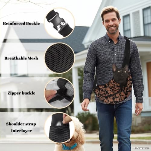 COEQINE Brown Leopard Print Puppy Carrying Bag for Small Dogs Cats