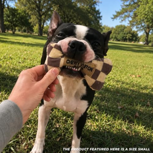 Haute Diggity Dog Chewy Vuiton Bone Plush Dog Toy, Designer Parody Toy