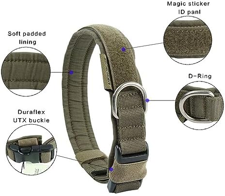 EXCELLENT ELITE SPANKER Tactical Nylon Padded Medium Dog Collar Adjustable