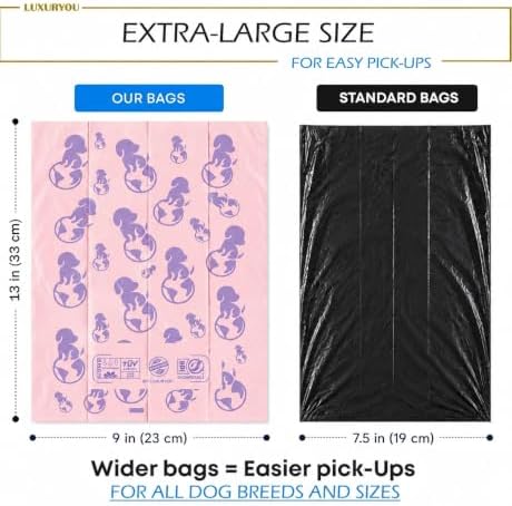 Dog Poop Bags [225 ct.] 100% Certified Home Compostable Waste Bags