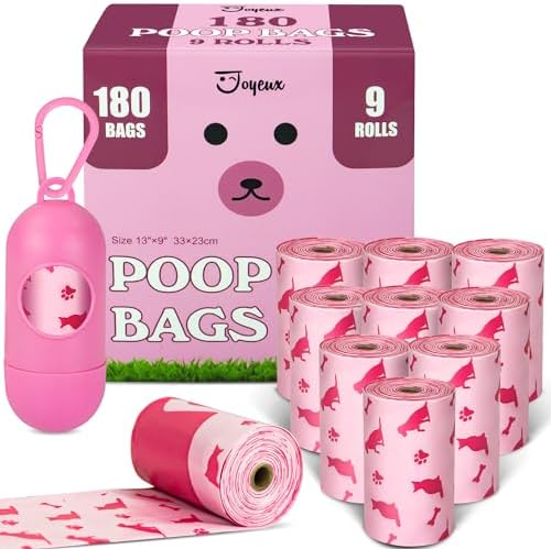 Dog Poop Bags Rolls with Dispenser, Extra Thick Doggie Pet Waste Bags