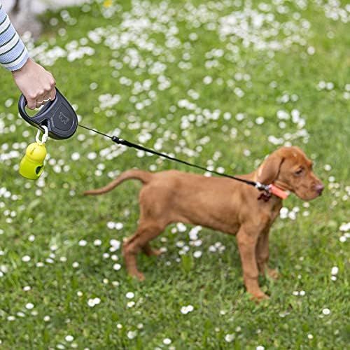 Ferplast Extendable Leash for Medium Large Dogs Flippy ONE Cord M, 5 m Retractable Cord, max 20 kg, Black