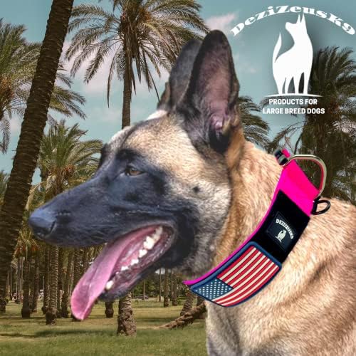 2" Wide Tactical Dog Collar Quick Release Metal Buckle D-Ring M-L-XL Dogs