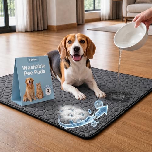 Doglike Washable Pee Pads for Dogs – Reusable Puppy Training Pads (2 Pack)