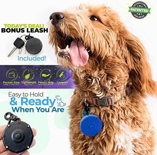 Retro Pink 40" Wearable Mini Adjustable Dog Leash With Free Bonus - Powerful Lightweight Retractable Keychain Clip for Hiking, Training & Adventure - Durable & Comfort Grip for Off Leash Walking