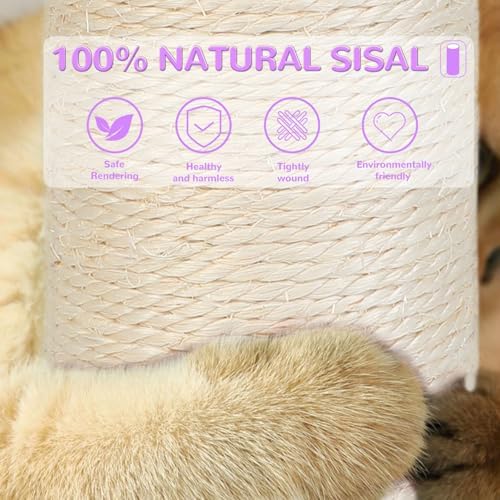 45" Tall Cat Scratching Post for Large,Heavy Duty Scratcher Tree