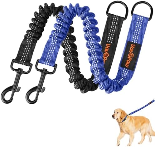 VavoPaw Bungee Dog Leash Extender, Retractable for Large Dogs, 2 Pack
