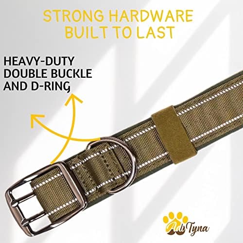 ADITYNA Heavy Duty Dog Collar for Extra-Large Dogs with Traffic Handle