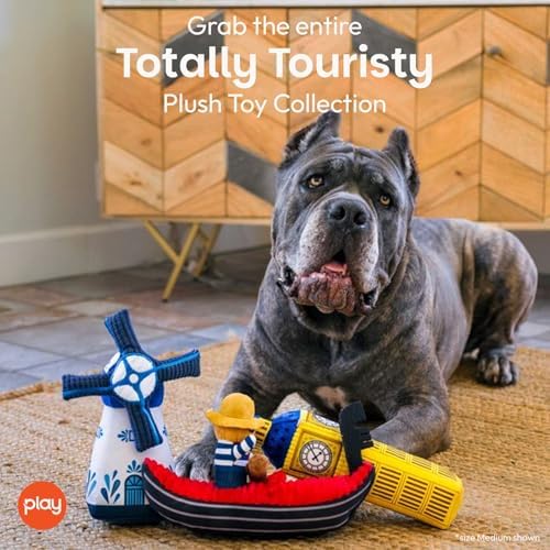 P.L.A.Y. PET LIFESTYLE AND YOU P.L.A.Y. Cute Plush Dog Toys - Totally Touristy Landmark Themed Durable Squeaker Chew Toy, Great for Puppies Dogs - Machine Washable (Venice Gondola, X-Small)