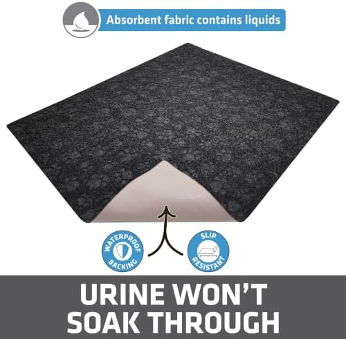 Drymate Cat Litter Box Mat, Litter Trapping Mat, Black, 28x34 XL