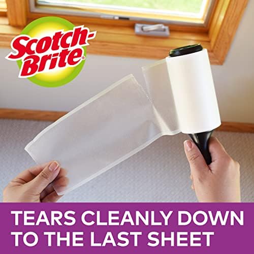 Scotch-Brite Everyday Clean Lint Roller - 1 Roll 56 Sheets - Works Great on Pet Hair, Clothing, Furniture and More