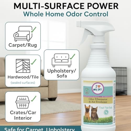 I Love My Pet Odor Eliminator Spray, Large 32 oz, Forest Fresh Scent