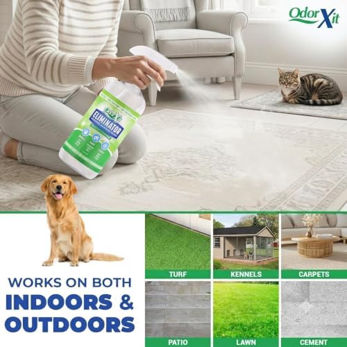 Pet Urine Odor Eliminator Spray, Ideal for Cat, Dog Poo and Urine Smell, Versatile & Natural Odor Neutralizer for Home and Outdoor Use, Ready to Use, 16oz