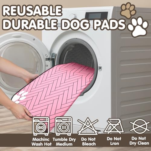 2PC Reusable Training Pads, Washable Absorbent Non-Slip Dog Mat 35x24in