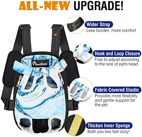 Pawaboo Pet Front Carrier Backpack for Small Medium Dogs