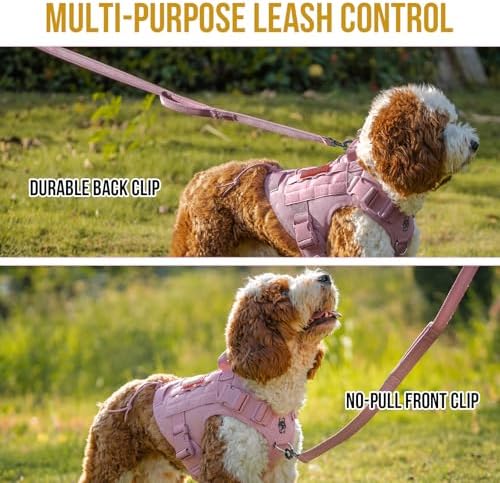 OneTigris Tactical Dog Harness No-Pull Service Vest for Small Medium Dogs