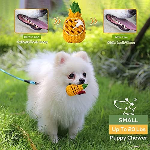 Indestructible Pineapple Dog Toy - Small Aggressive Chewers Training