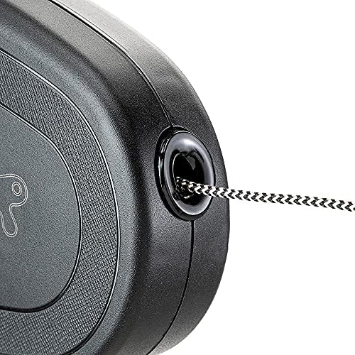 Extendable Leash for Large Dogs Flippy ONE Cord L, 5 m Retractable Cord, max 35 kg, Black