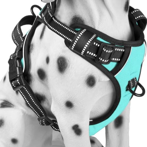 PoyPet No Pull Dog Harness Small, Reflective Vest with Front Clip & Handle