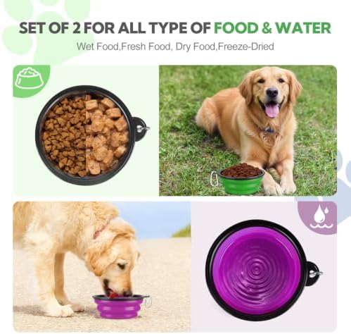 Collapsible Dog Bowl Large 34oz, Travel Dog Water Bowl Portable