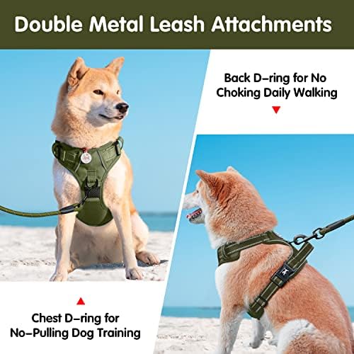 PoyPet Dog Harness and Leash Set, No Pull Vest with Front Clip and Handle