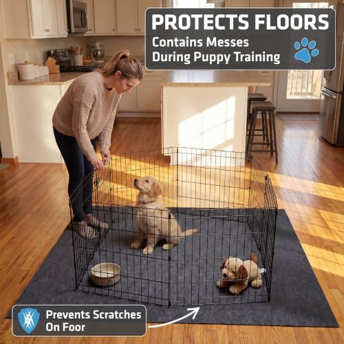 Drymate Jumbo Dog Playpen Mat, Washable Pee Pads for Dogs, 60x74, 2-Pack