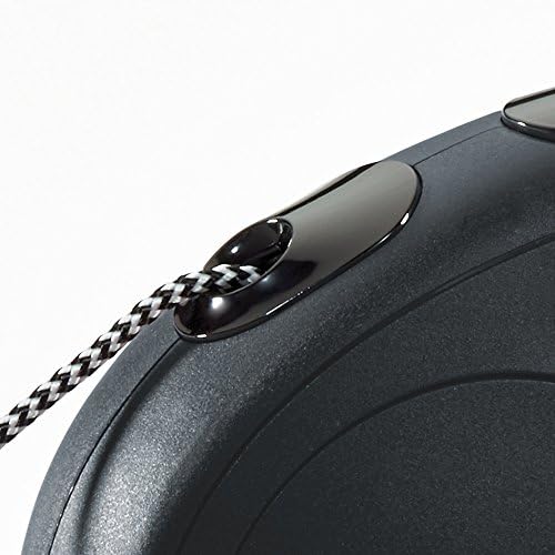 FLEXI New Classic Retractable Dog Leash (Cord), 26 ft, Medium, Black