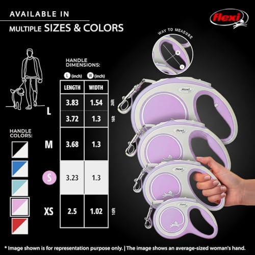 FLEXI® Comfort Tape Retractable Dog Leash, Pink/Rose, X-Small - 10 Feet (Pack of 12)