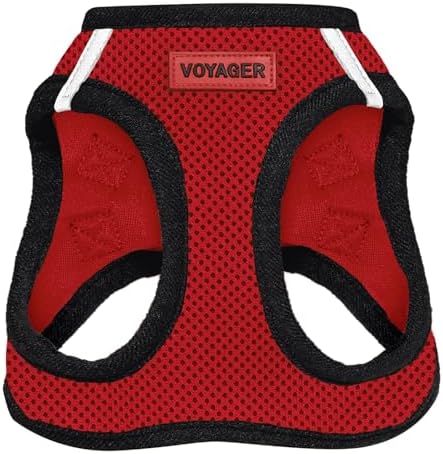 Voyager Step-in Air Dog Vest Harness - Red/Black Trim, Small