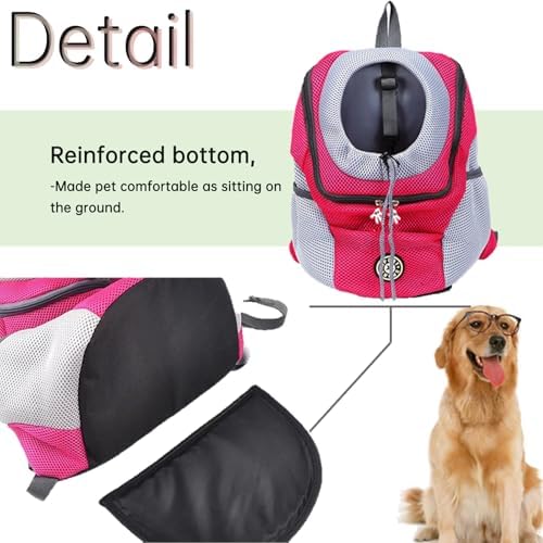 Pet Carrier Backpack for Small Dog cat up to 2~26 lbs, Hands-Free Pet Travel Bag, Breathable Head-Out Design and Waterproof Bottom for Hiking & Travel