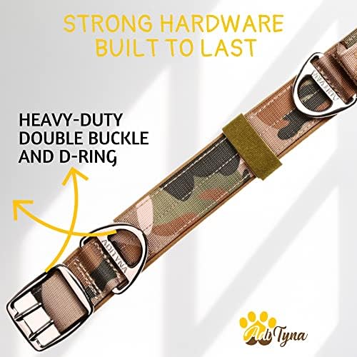 ADITYNA Heavy Duty Dog Collar for Extra-Large Dogs with Traffic Handle