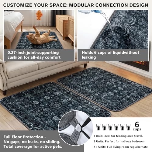 Washable Reusable Dog Pee Pads for Cats 2 Pack Waterproof Non-Slip