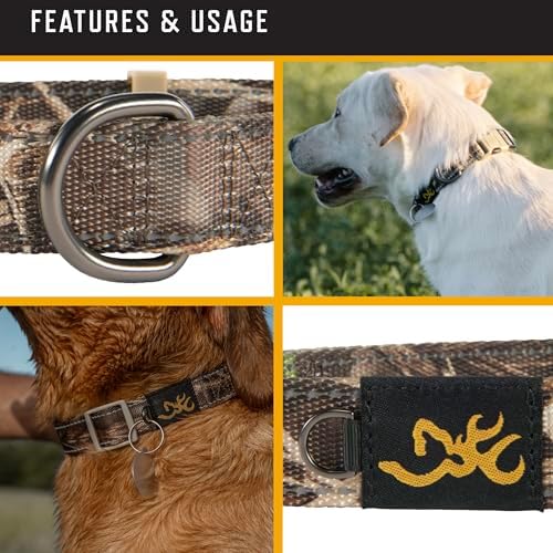 Browning Classic Webbing Camo Collar, Medium, 1 x 14-20in Rt Max 7