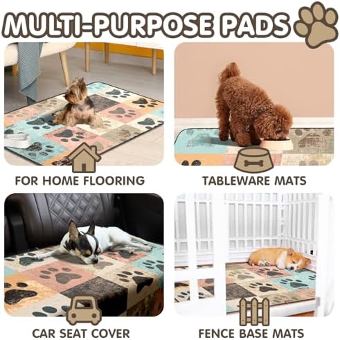 2PC Potty Pads for Dog , Washable Absorbent Non-Slip Mat 35x24in