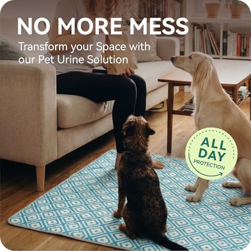Washable Pee Pads for Dogs , Ultra-Absorbent Reusable Puppy Pads with Waterproof & Non-Slip Backing, Leak-Proof Protection for Dog Training , Crates , Whelping & Playpens ( 48"x65" )