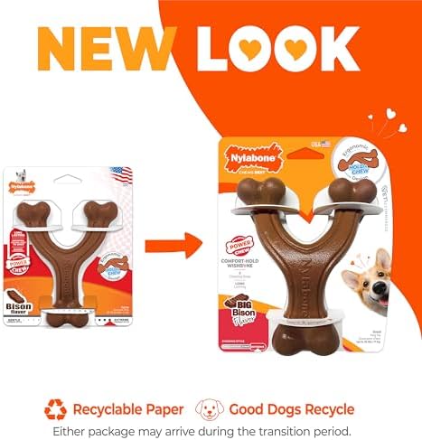 Nylabone Power Chew Easy-Hold Wishbone Dog Chew Toy, Small