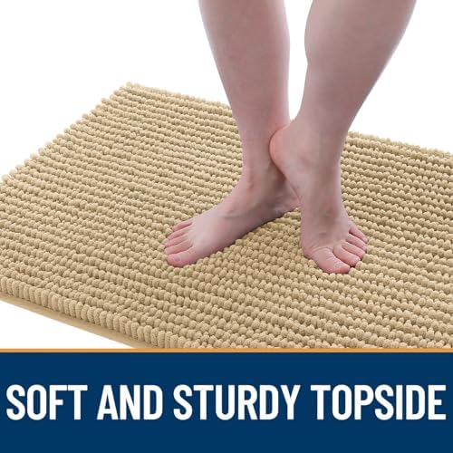 OLANLY Dog Door Mat for Muddy Paws 70x24, Extra Absorbent Chenille Mud Mat
